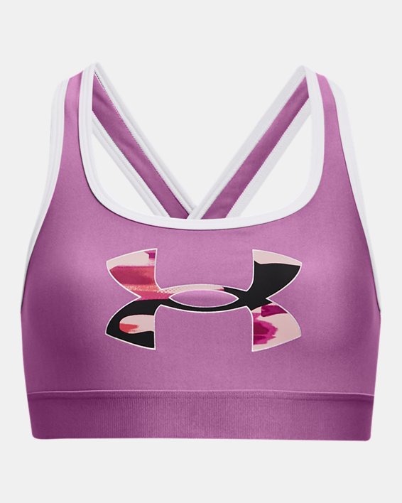 Girls' UA Crossback Graphic Sports Bra, Purple, pdpMainDesktop image number 0